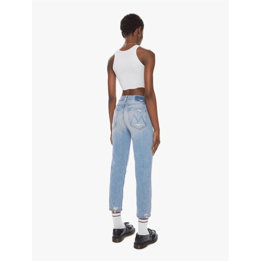 MOTHER The Tomcat Jeans in The Confession Wash Blue Distressed Size 26 USA Made - Picture 7 of 13